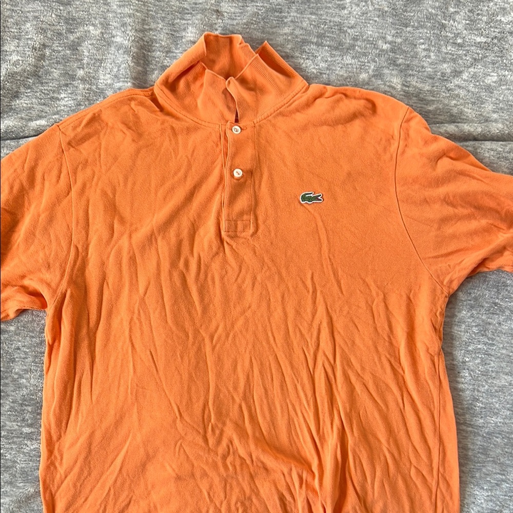 Lacoste Orange Polo Shirt Classic Style